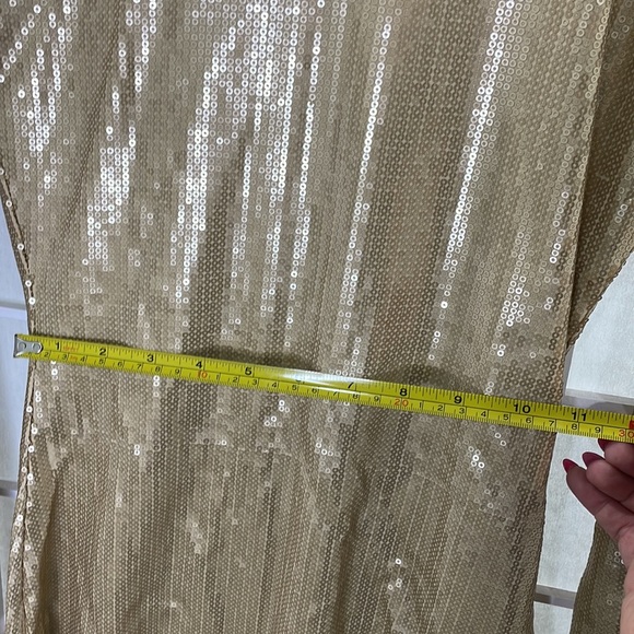 Gold Sequin Long Sleeve Dress - Picture 5 of 5